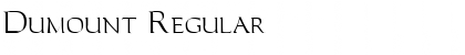 Download Dumount Regular Font Title Preview