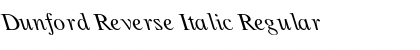 Download Dunford Reverse Italic Regular Font Title Preview