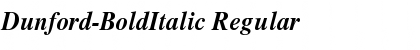Download Dunford-BoldItalic Regular Font Title Preview