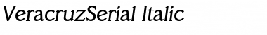 Download VeracruzSerial Italic Font