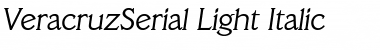 Download VeracruzSerial-Light Italic Font