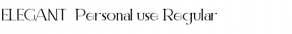 Download ELEGANT  Personal use Regular Font Title Preview