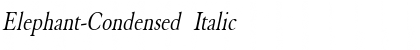 Download Elephant-Condensed Italic Font Title Preview