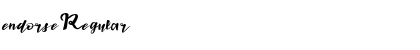 Download endorse Regular Font Title Preview