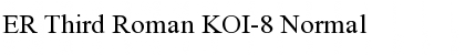 Download ER Third Roman KOI-8 Normal Font Title Preview