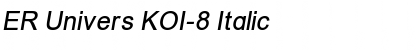 Download ER Univers KOI-8 Italic Font Title Preview
