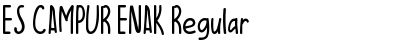 Download ES CAMPUR ENAK Regular Font Title Preview