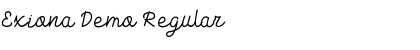Download Exiona Demo Regular Font Title Preview