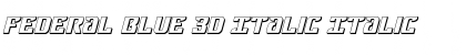 Download Federal Blue 3D Italic Italic Font Title Preview
