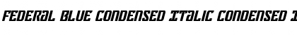 Download Federal Blue Condensed Italic Condensed Italic Font Title Preview