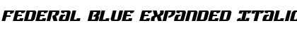 Download Federal Blue Expanded Italic Expanded Italic Font Title Preview