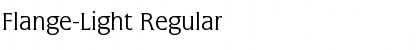 Download Flange-Light Regular Font Title Preview