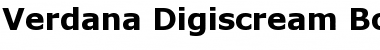 Download Verdana Digiscream Bold Font Title Preview