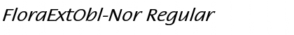 Download FloraExtObl-Nor Regular Font Title Preview
