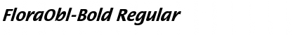 Download FloraObl-Bold Regular Font Title Preview