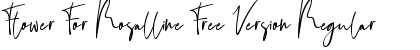 Download Flower For Rosalline Free Version Regular Font Title Preview