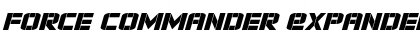 Download Force Commander Expanded Italic Expanded Italic Font Title Preview