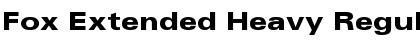 Download Fox Extended Heavy Regular Font Title Preview