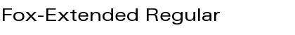 Download Fox-Extended Regular Font Title Preview