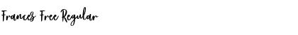 Download Frances Free Regular Font Title Preview