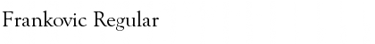 Download Frankovic Regular Font Title Preview