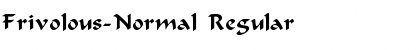 Download Frivolous-Normal Regular Font Title Preview