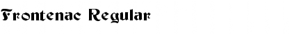 Download Frontenac Regular Font Title Preview