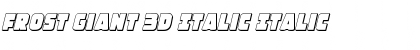 Download Frost Giant 3D Italic Italic Font Title Preview