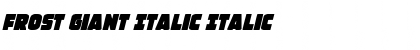 Download Frost Giant Italic Italic Font Title Preview