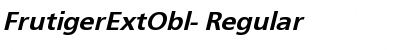 Download FrutigerExtObl- Regular Font Title Preview