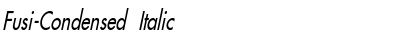 Download Fusi-Condensed Italic Font Title Preview