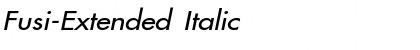 Download Fusi-Extended Italic Font Title Preview