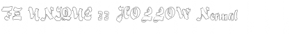Download FZ UNIQUE 33 HOLLOW Normal Font Title Preview