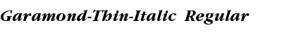 Download Garamond-Thin-Italic Regular Font