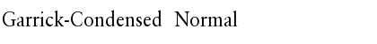 Download Garrick-Condensed Normal Font