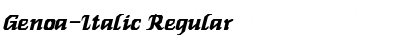 Download Genoa-Italic Regular Font Title Preview