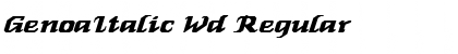 Download GenoaItalic Wd Regular Font Title Preview