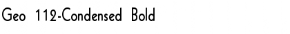 Download Geo 112-Condensed Bold Font Title Preview