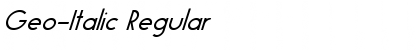 Download Geo-Italic Regular Font Title Preview