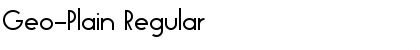 Download Geo-Plain Regular Font Title Preview