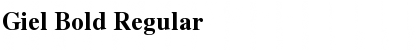 Download Giel Bold Regular Font Title Preview