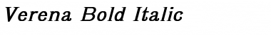 Download Verena Bold Italic Font Title Preview