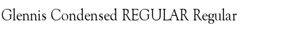 Glennis Condensed REGULAR Font
