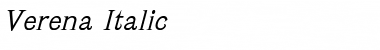 Download Verena Italic Font Title Preview