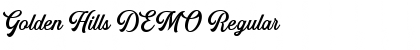 Download Golden Hills DEMO Regular Font Title Preview