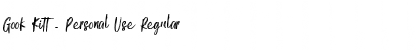 Download Gook Kitt - Personal Use Regular Font Title Preview