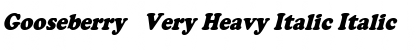 Download Gooseberry   Very Heavy Italic Italic Font Title Preview