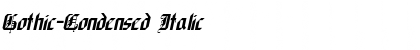 Download Gothic-Condensed Italic Font Title Preview