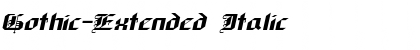 Download Gothic-Extended Italic Font Title Preview