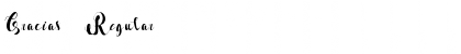 Download Gracias Regular Font Title Preview